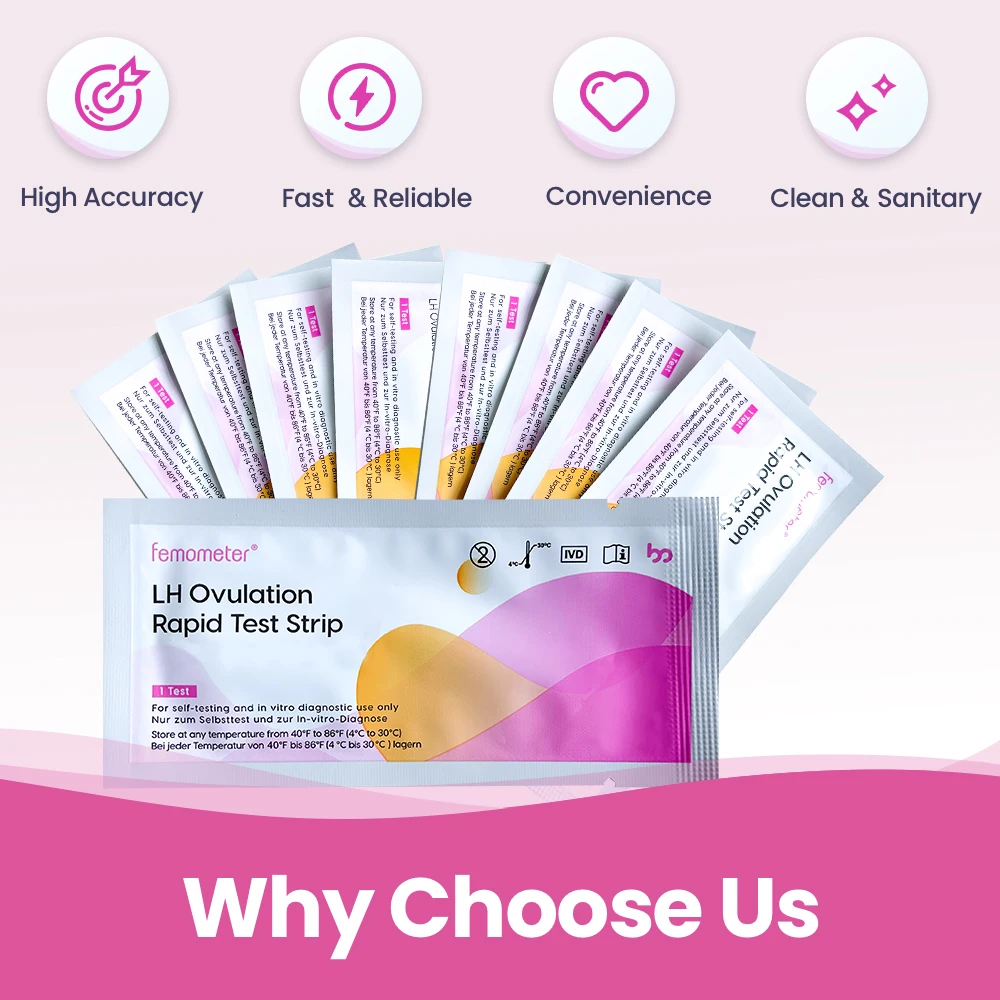 40 шт./компл. Femometer тест на овуляцию Тесты полоски чувствительный LH s точные
