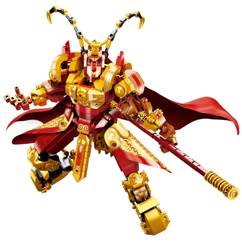 

615pcs SLuban 0932 Journey To The West Monkey King Qitian Great Sage Model Building Blocks Fighting Toys Gifts for Children