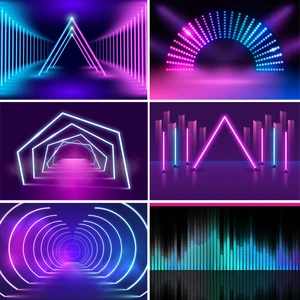 Неоновый светящийся фон для фотосъемки, с 3D диафрагмой, сцсветильник светом, электронным лучом, лазерным распылением