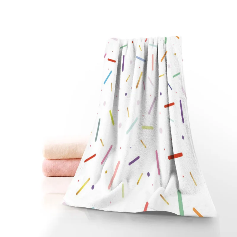 Горячее пользовательское геометрическое абстракционное полотенце из хлопка с