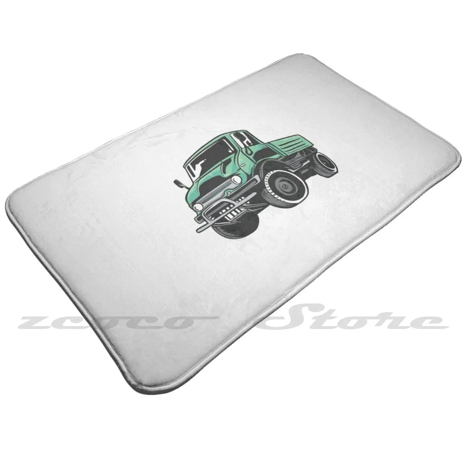 Мягкий Противоскользящий коврик для двери Green Unimog ковер поглощения воды Car Geek Truck