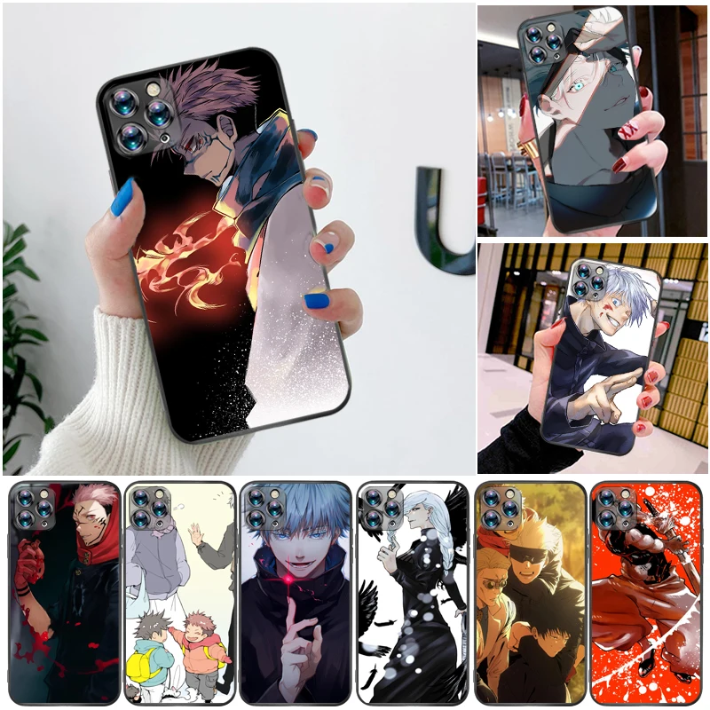 

Jujutsu Kaisen Satoru Gojo Sukuna Yuji Itadori Fushiguro Megumi Phone Case For iPhone XS MAX X XR Back Cover Carcasa Soft TPU