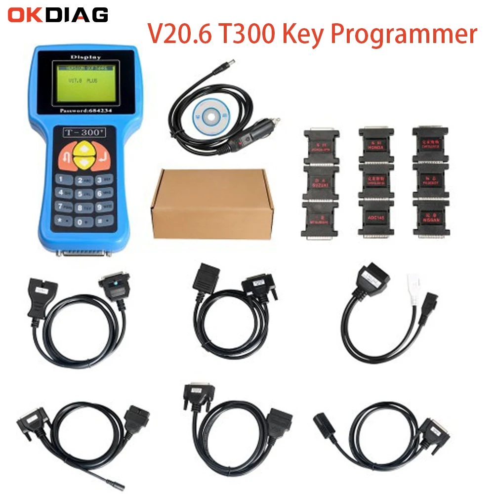 

T300 Auto Key Programmer V20.6 English/Spanish key matching instrument with car key For Universal Cars Immobilizer Key Decorder