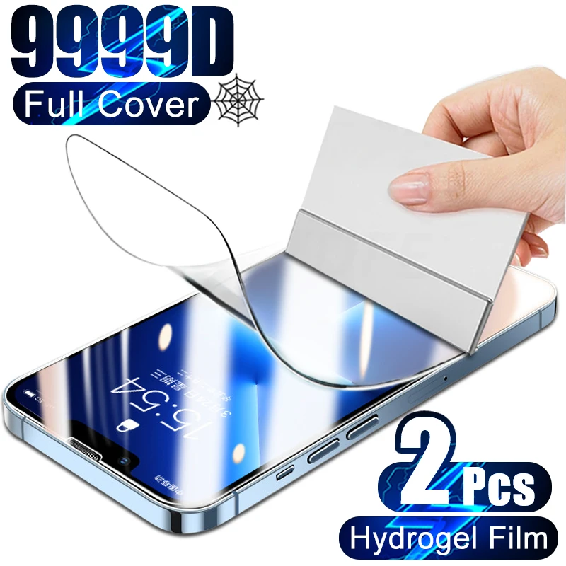 

9999D Full Cover Hydrogel Film For iPhone 11 12 13 Pro Max Mini Screen Protector X XR XS 7 8 6 6S Plus SE 2020 Mobile Protective