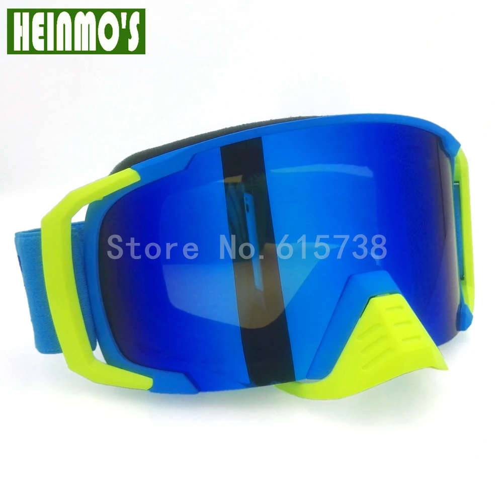 Мотоциклетные очки для мотокросса квадроцикла с синими линзами в носу модный