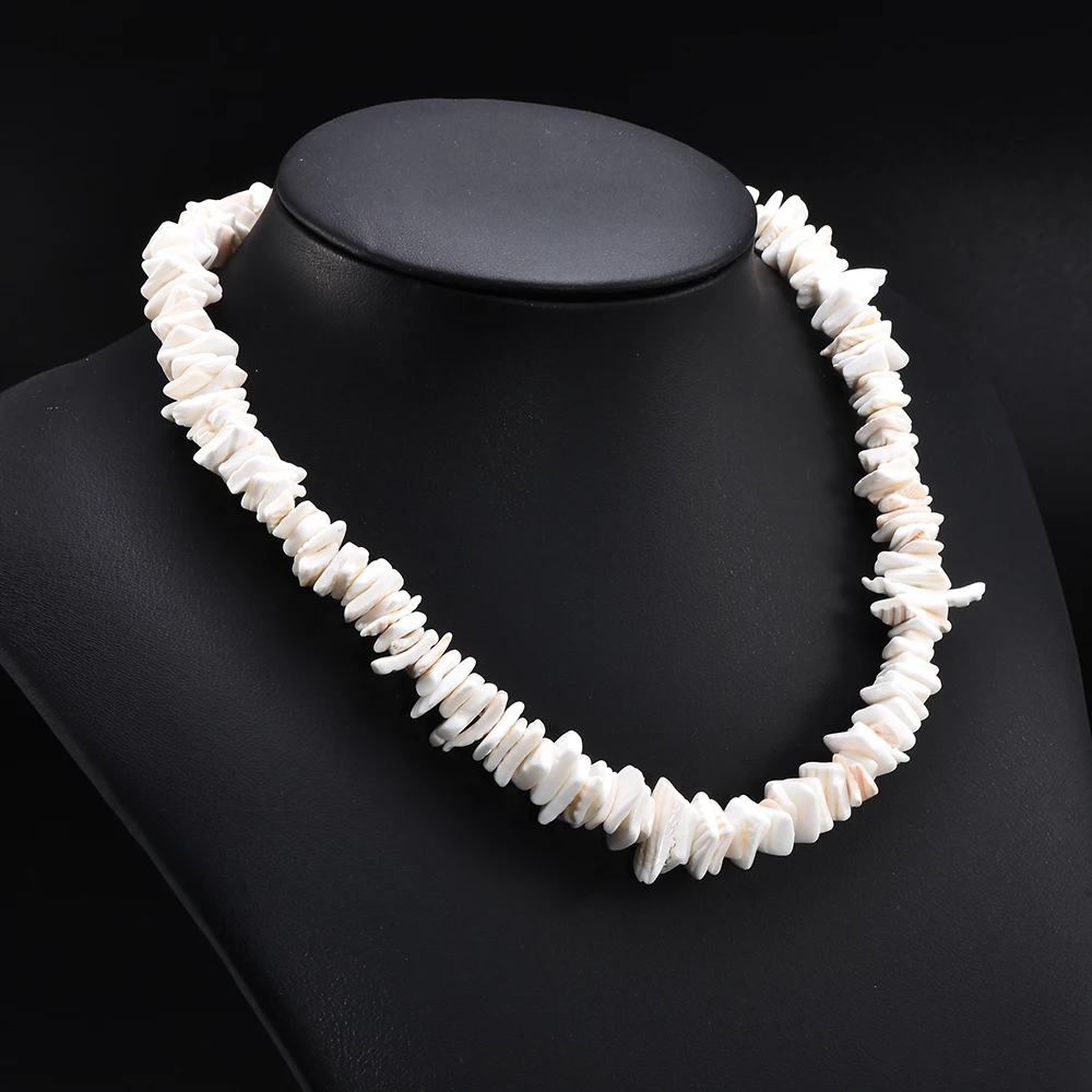 

New Fashion Natural White Conch Clam Chips Puka Shell Necklace Collar Choker For Women Men collares de moda Hot Sell Kolye