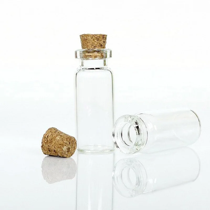 

SAE Fortion 8x Glass Vial Bottles with cork crafts bottle small vase MD1179 jewellery mini 22x50mm K1B1