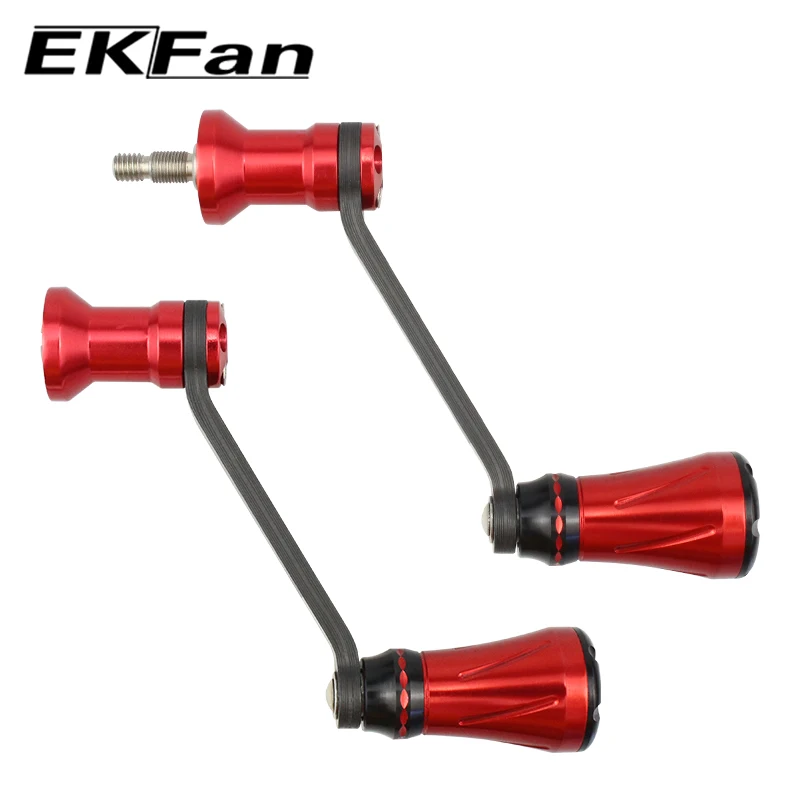 

EKfan New Design Length 68MM Carbon Fibre Spinning Handle + Alloy Knob For DAI&SHI Type Reel Fishing Tackle Accessory
