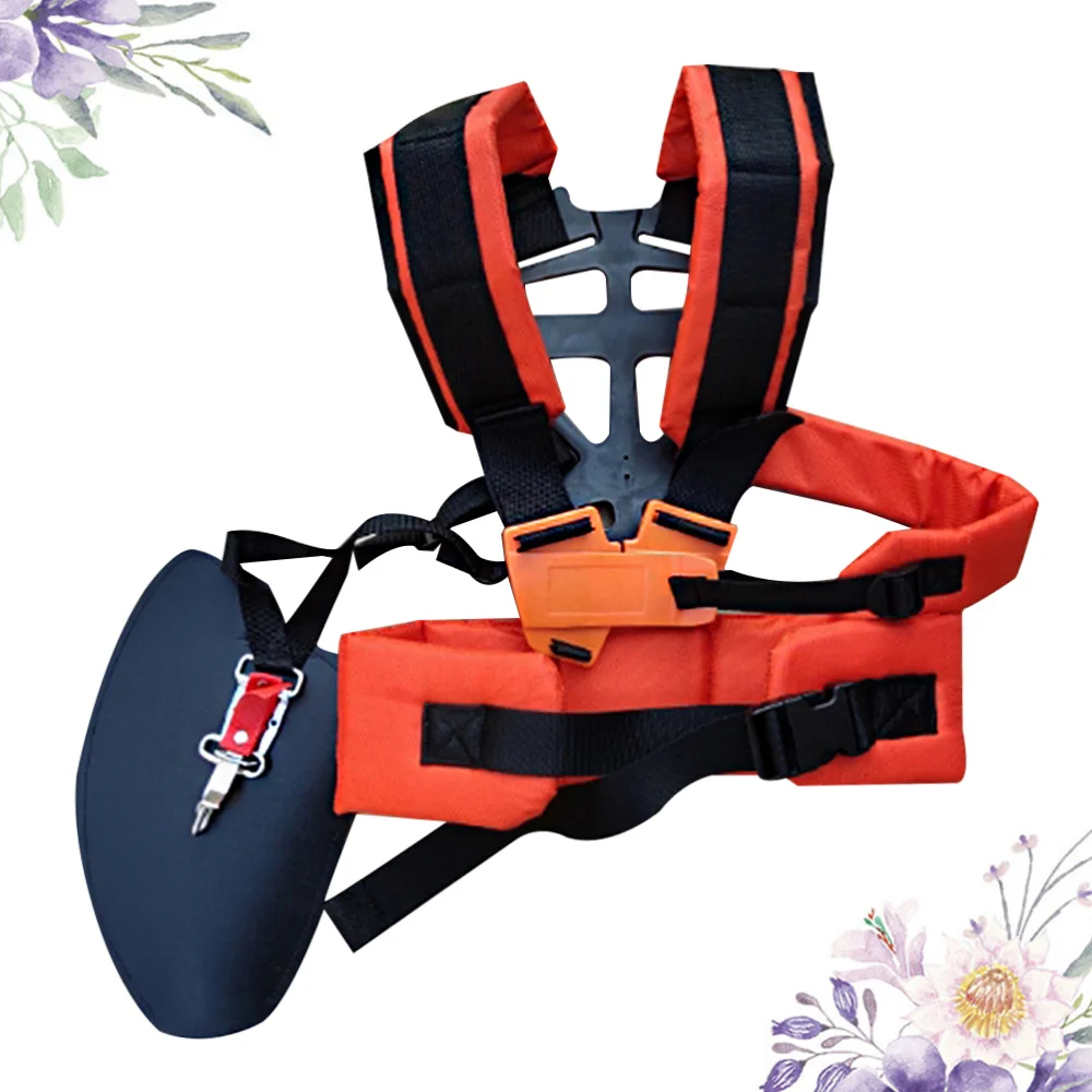 

Double Shoulder W Shape Harness Strap Comfortable Labor Saving Strimmer Padded Belt for Brush Cutter Trimmer Garden Pruner (Oran