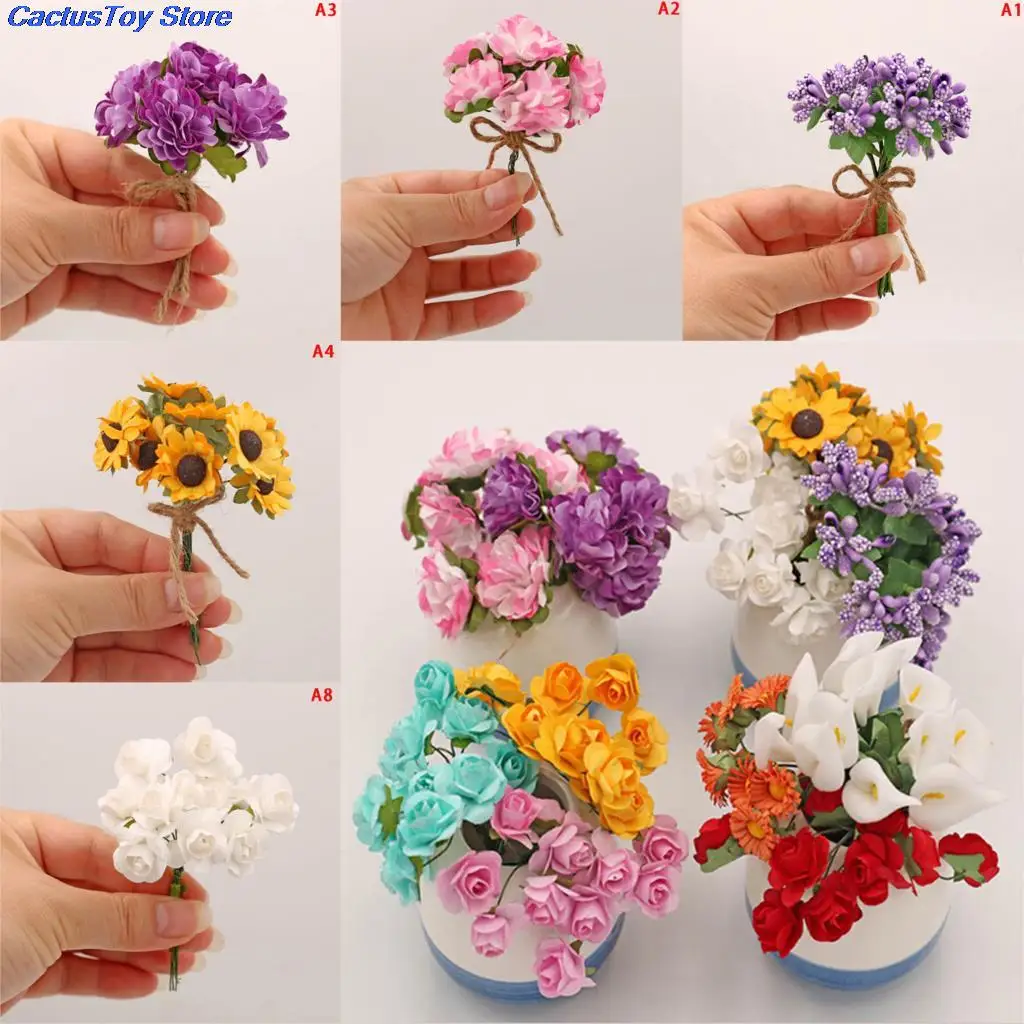 Букет подсолнухов ручной работы Калла кукла &quotЛили&quot Декор фиолетовая лаванда