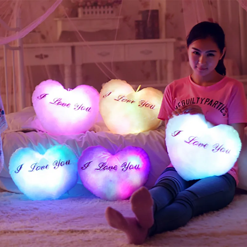 Illuminate Star Shape Baby Pillow Plush Illuminated Heart Cushion Decoration Emoticon | Игрушки и хобби