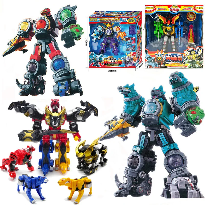 Megazords UCHU SENTAI KYURANGER Трансформация Робот динозавр рейнджеры игрушки Фигурки для