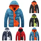 Зимняя куртка с капюшоном для мужчин, Толстая теплая зимняя куртка, Мужская ветрозащитная парка, зимняя куртка с капюшоном, Мужская ветрозащитная парка