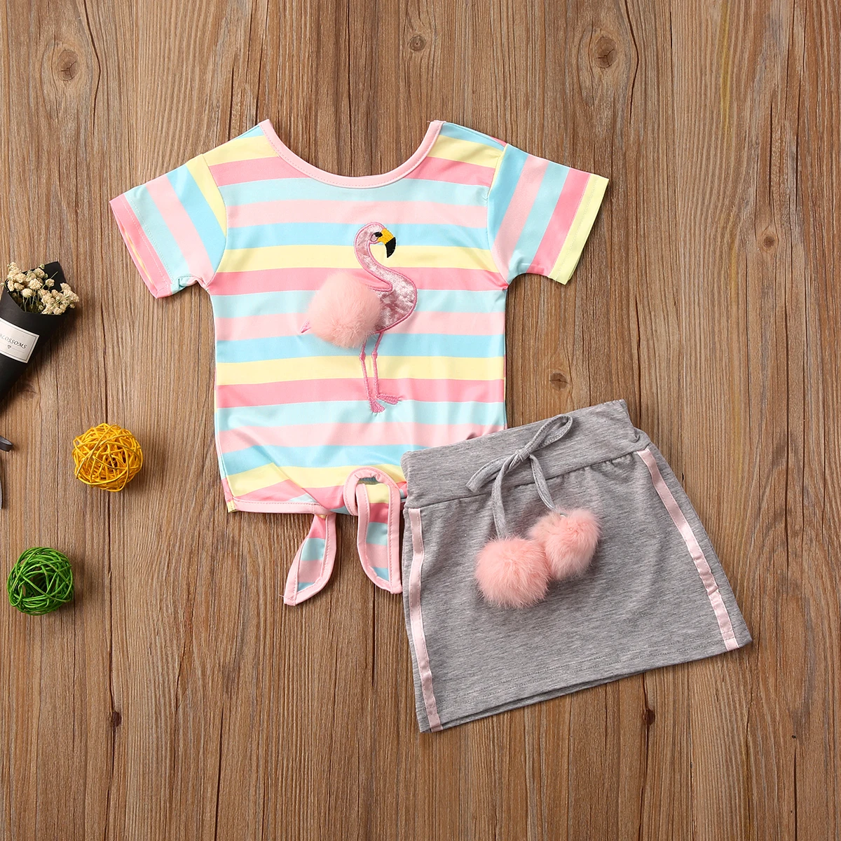 Летняя детская футболка для девочек на день рождения с принтом мороженого