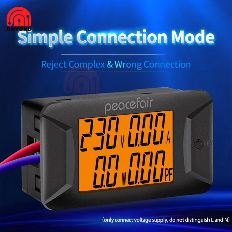 PZEM-028 AC 40-400V 100A Цифровой мультиметр Напряжение ток Мощность измеритель