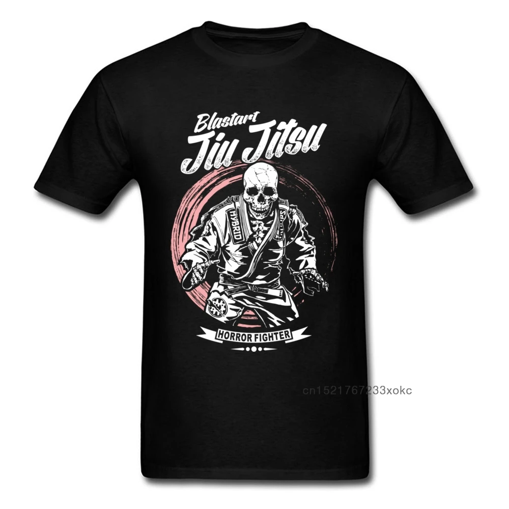 Мужские футболки с коротким рукавом Jiu jitsu Horror Fighter 100% хлопок летние и осенние