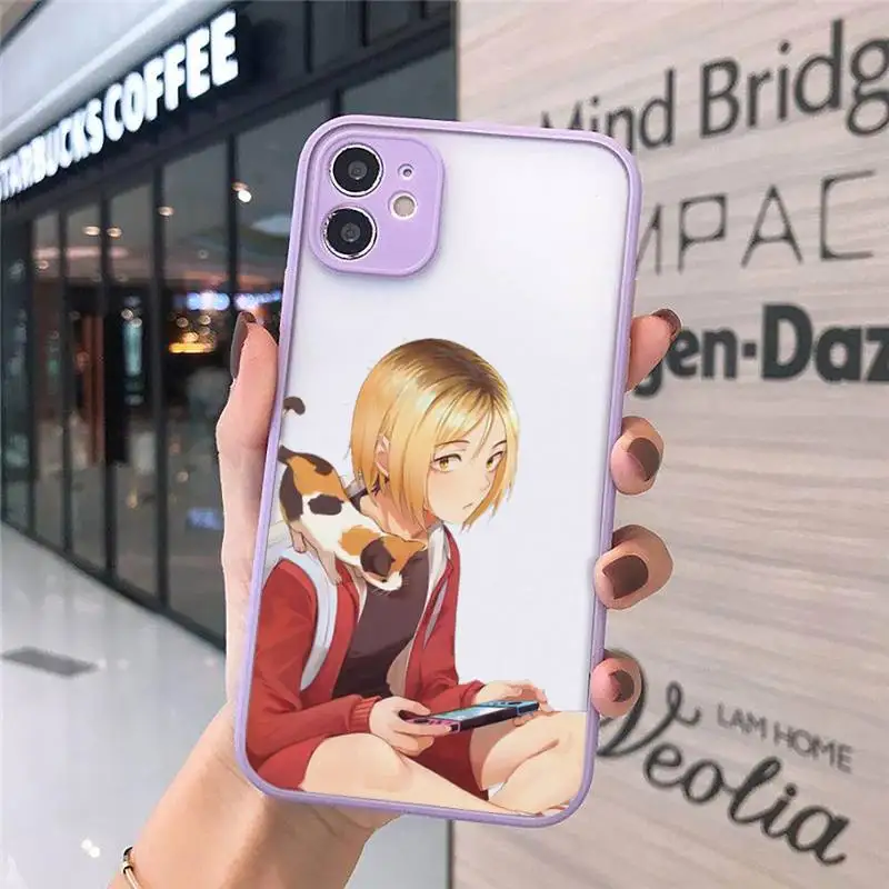 

Kenma Kozume of Haikyuu anime Phone Case matte transparent For iphone 7 8 11 12 plus mini x xs xr pro max cover