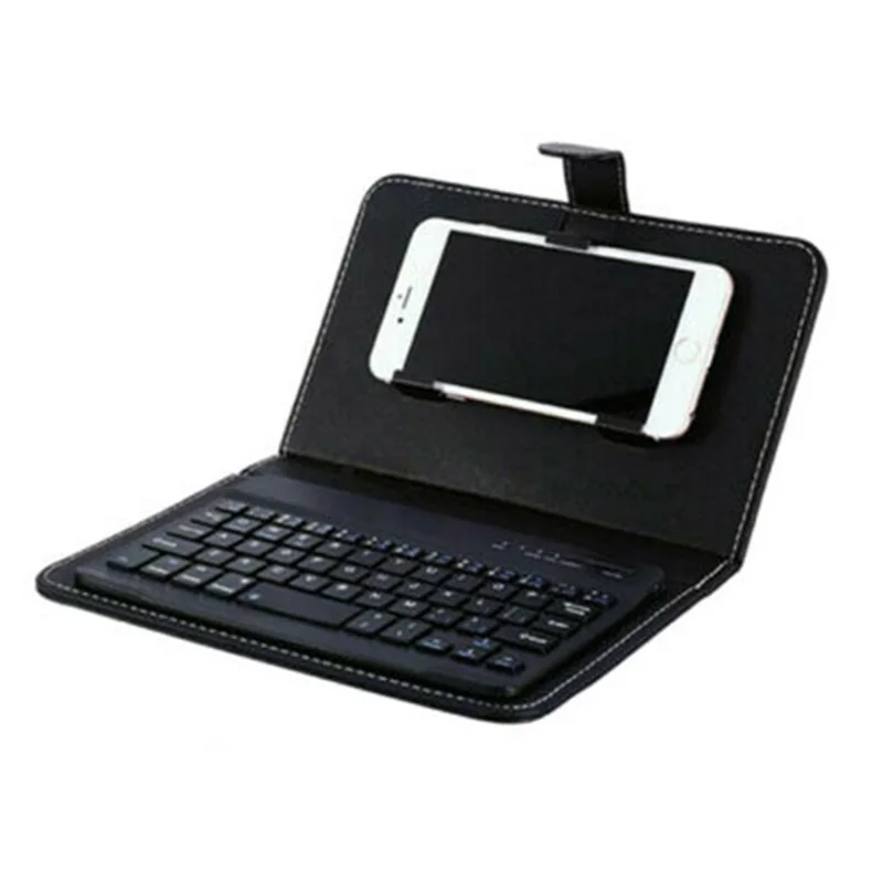

Portable PU Leather Wireless Keyboard Case Mobile Phone Universal Wireless bluetooth Keyboard+Leather Protective Case