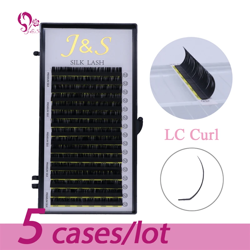 J & S Новое поступление 5 лотков наращивание ресниц LC 16 рядов искусственные