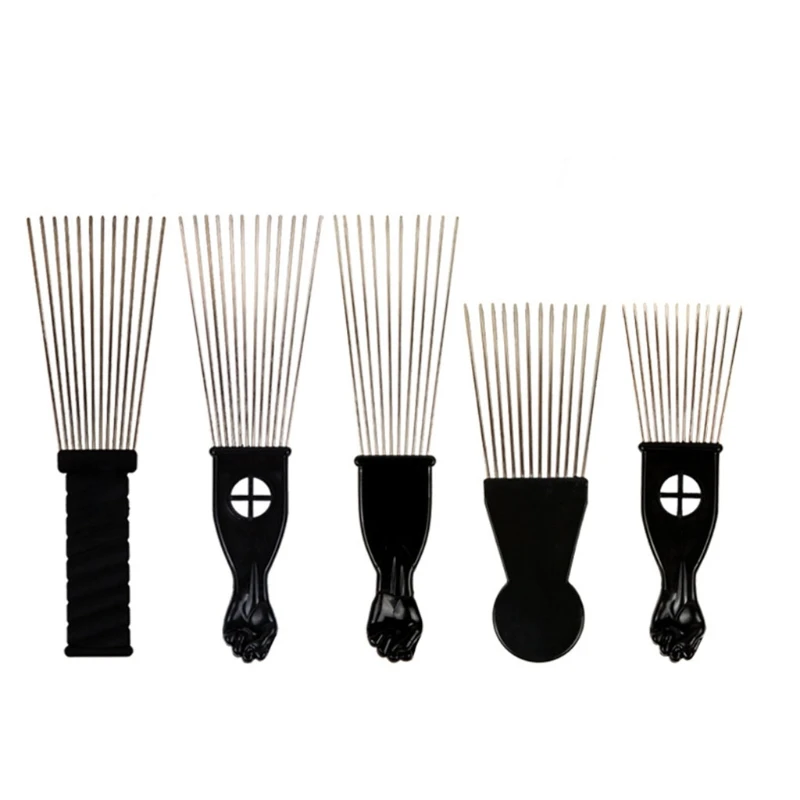 

Металлический широкозубчатый афро-палочка для завивки волос, гребень для париков, инструмент для укладки кос