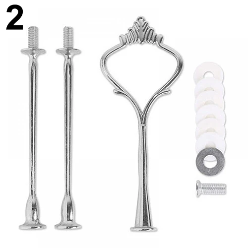 1 Набор из 2 или 3 уровней Конфеты Кекс лоток цинковый сплав Свадебная вечеринка