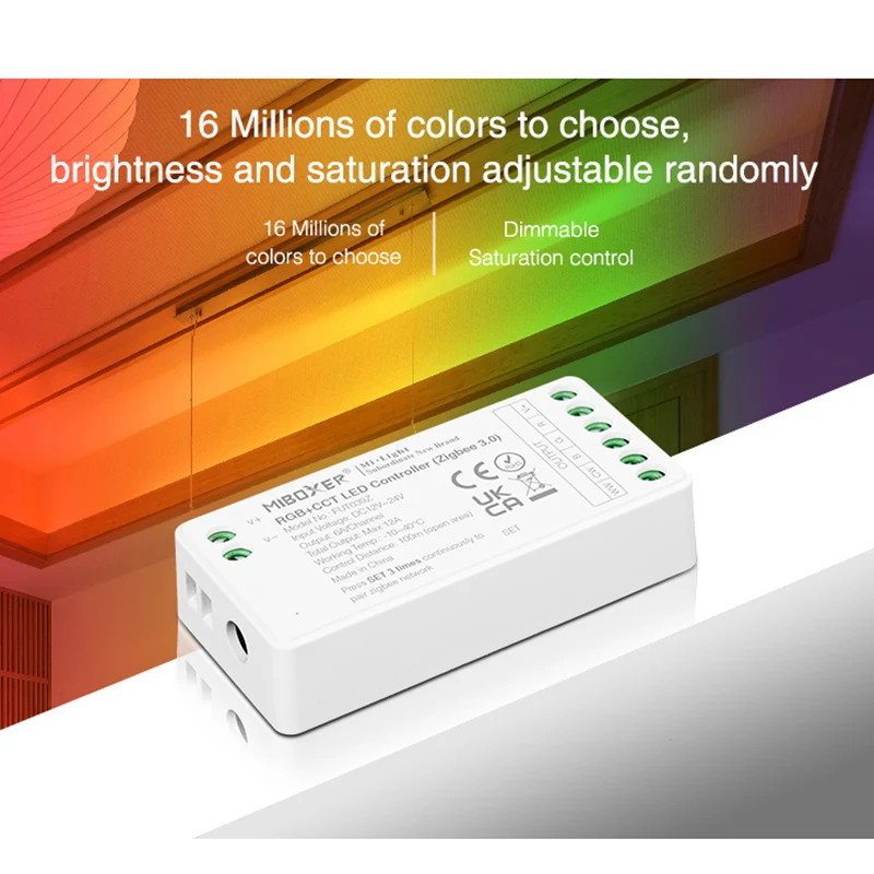 Контроллер светодиодной ленсветильник Zigbee 3.0 12 В 24 А Одноцветный двойной белый RGB