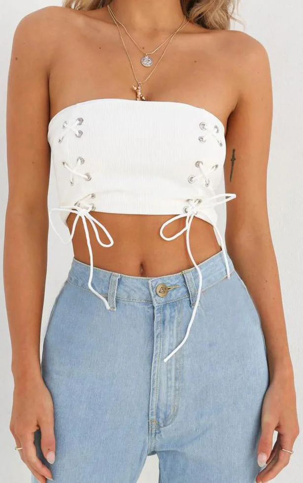 2019 wish on both sides of the ladies' summer bind strapless tops with 4 color in new |