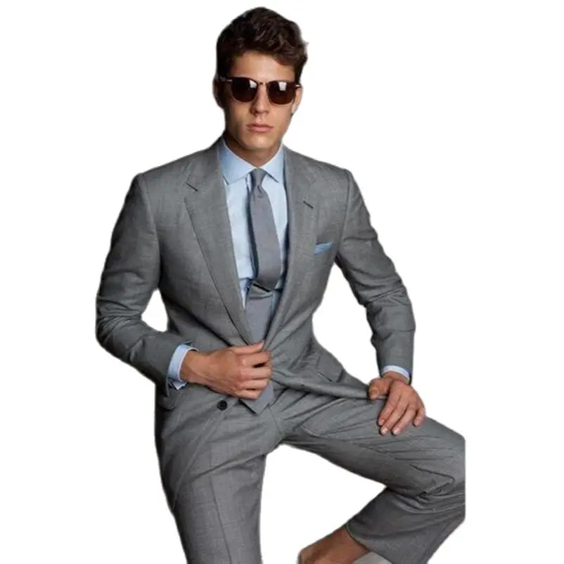 

Cheap Wedding Suits Custom Made Man Party Suit Groomsmen Tuxedo Best Man Business Dinner Wear (jacket+pants+tie)