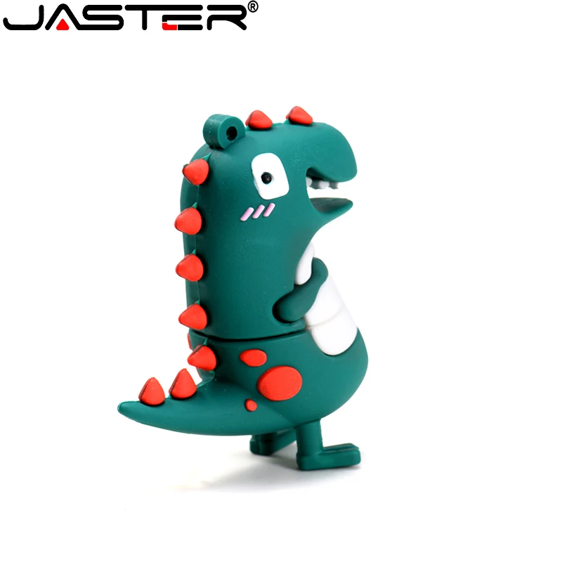 JASTER милый мультяшный портативный зеленый динозавр 2.0USB внешний накопитель 4 ГБ 8 16