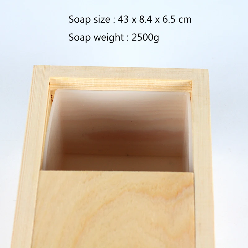 Длинный размер силиконовая форма для мыла прямоугольная с деревянной коробкой