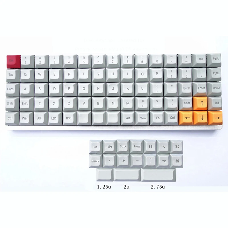 Колпачки DSA для механической клавиатуры и переключателей планков Niu40 XD75 RGB75 Ortholinear