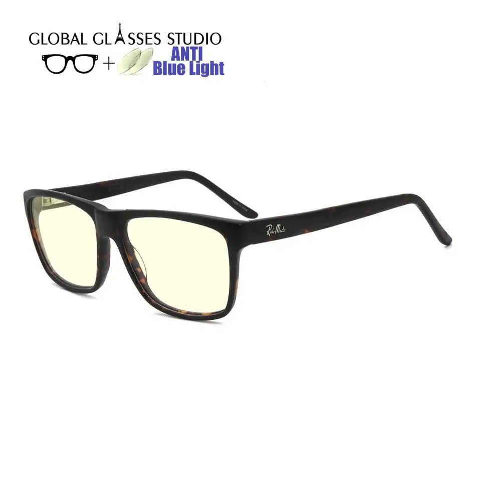 

Anti Blue Light Blocking Glasses acetate optical glasses full rim Unisex Cmputer Glasses RM0658-C4