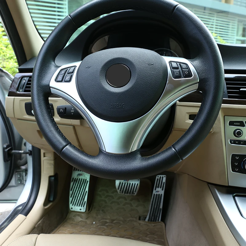 

Carbon Fiber Style ABS For BMW E90 3 Series 2005-2012 Car Steering Wheel Decoration Frame Trim Accessories