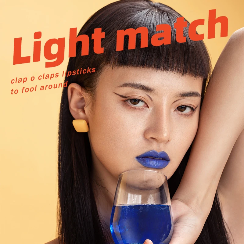 

clap o claps Cosmetic Halloween Light Match colorful Lipstick funful new arrival waterproof long-lasting