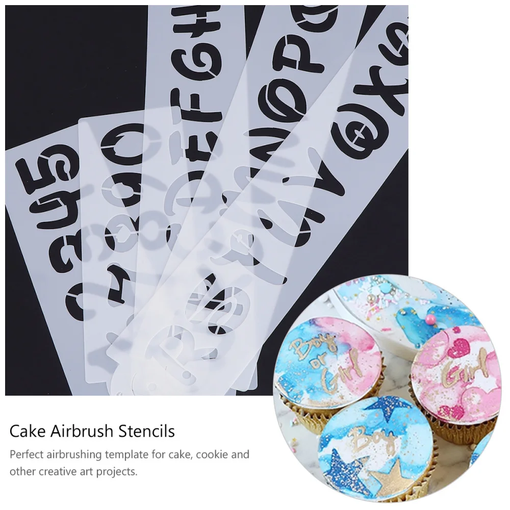 5 шт письмо и номер DIY выдолбленный пластиковый трафарет для рисования шаблон