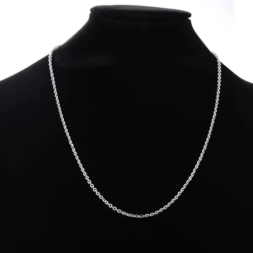 

1 PC Simple Open Link Chain Necklace For Women 304 Stainless Steel Silver Color Women Necklaces For Jewelry Making Free Shipping