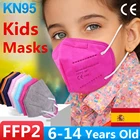 Дети ребенок маска KN95 Mascarillas FFP2 FPP2 многоразовая маска для лица из 5 слоев фильтр Респиратор маска Защитная Гигиеничная Детские маски CE