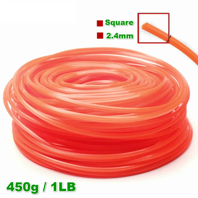 Новый 2 4 мм 1LB триммер Strimmer кусторез нейлоновая веревка шнур Круглый/квадратный
