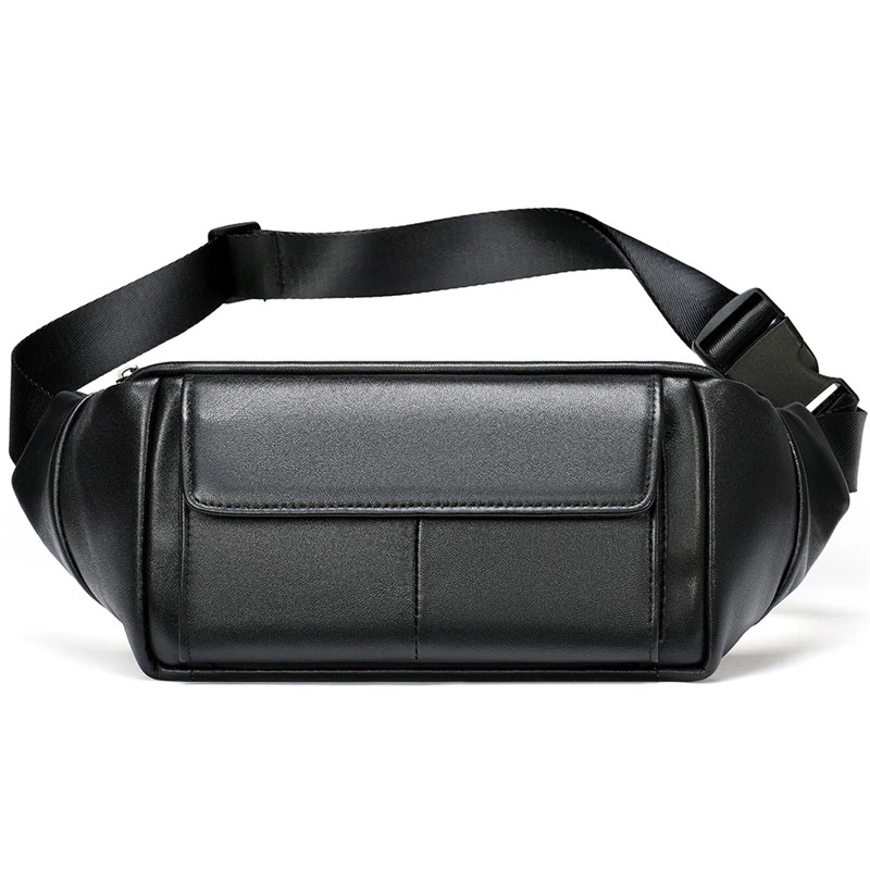 

Man Waist Bag Genuine Leather Men's Belt Bag New Small Fanny Pack Top Quality Male Waist Bag For Cell Phone Travel Chest Bag Man