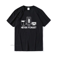 hiphop fashion new t shirts men never forget floppy cassette casual short sleeve tee men harajuku t shirts male tops