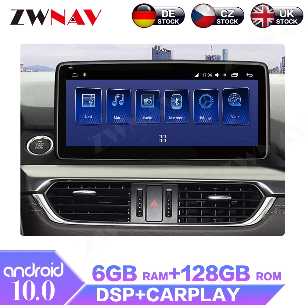 

12.3" Android 6 + 128G For Mazda Atenza Car Multimedia Player Radio GPS Navigation Stereo Carplay WiFi 4G IPS Touch Screen DSP