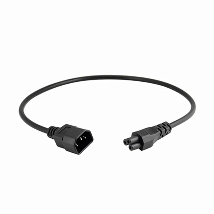 50 см длина IEC 320 C14 штекер к C5 гнездовой Адаптерный кабель 3 штырьковый PDU