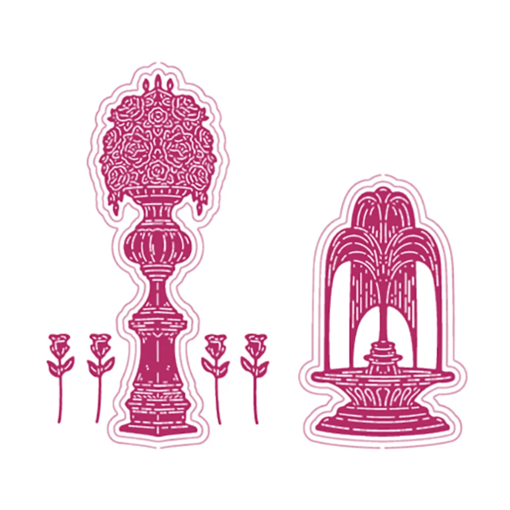 

Fountain And Sculpture Metal Cutting Die 2021 New Diy Molds Scrapbooking Paper Making Cuts Crafts Big Die Handmade