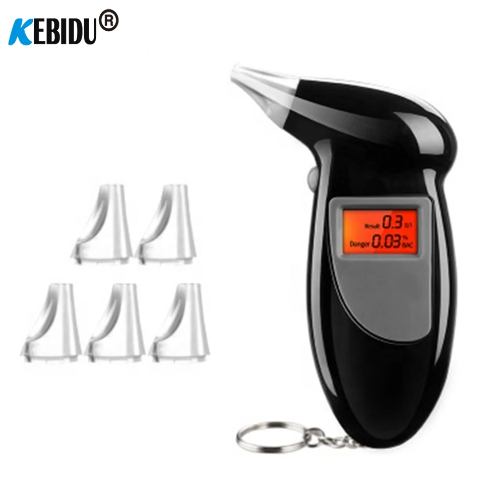 

LCD Screen Handheld Alcohol Tester Digital Alcohol Detector Alcohol Breath Tester Breathalyzer Police Alcotest Backlight Display