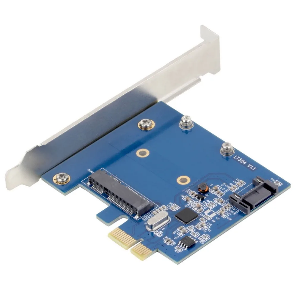 PCI E PCIe для mSATA SSD + SATA 3 0 комбинированный расширитель адаптер SATAIII карта Интернет