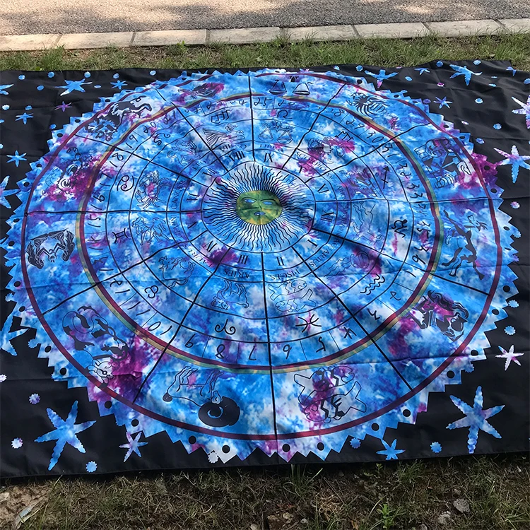 

1X1.5m Tarot Card Divination Tablecloth Witt Astrology Divination Props Astrological Board Game altar Tablecloth 100x150cm