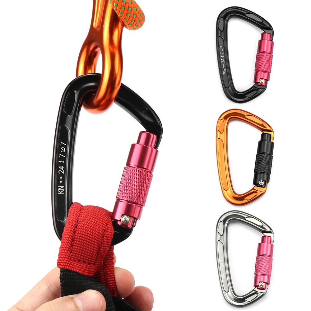 Профессиональный карабин 24KN альпинизм зажимы для гамаков Кемпинг пеший Туризм