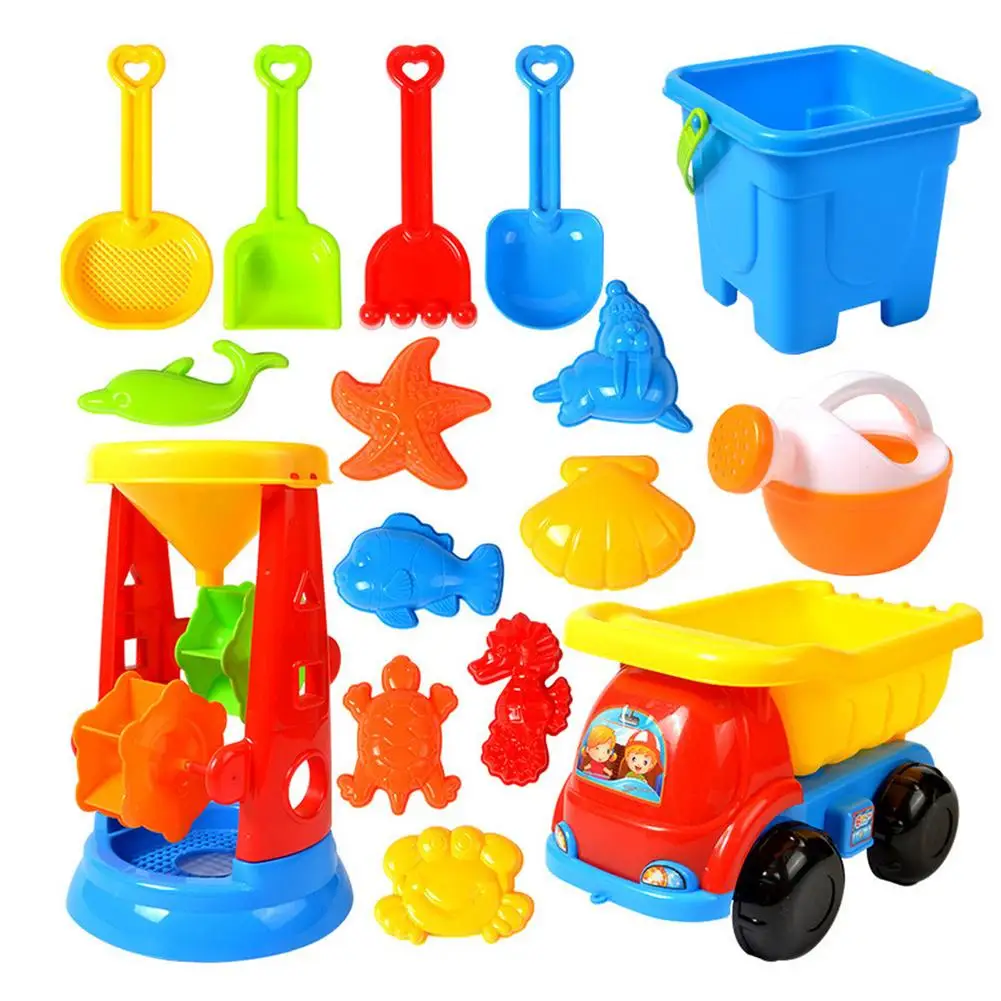 

Kid Beach Toy Set Beach Castle Sand Water Toys Sand Toys For Toddlers Kids Outdoor Play With Sand Buckets Trucks And Sand Molds