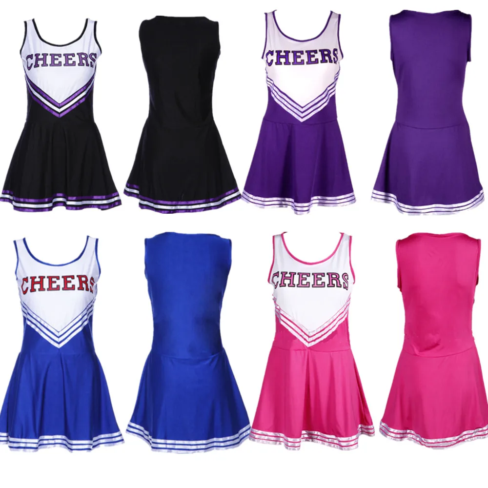 Лидер продаж Женский костюм для чарлидинга сексуальный девочек старшей школы