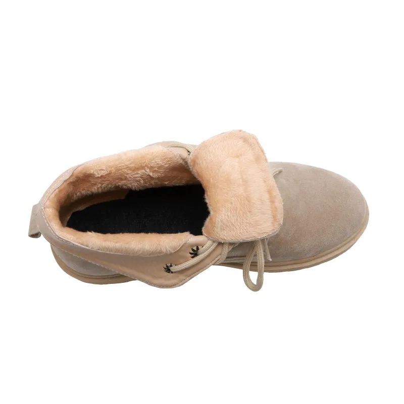 Женские ботинки на низком каблуке водонепроницаемые ботильоны с перекрестными